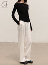 BASERANGE French linen cotton FOLIO casual pants soft and comfortable BAS-TRFO-LC-SU25-UNDYED